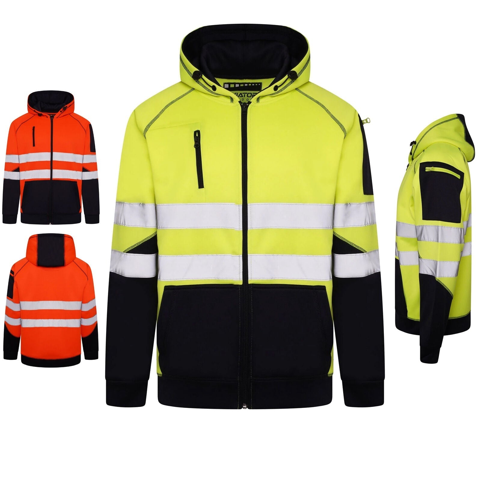 Aviator AV036 hi vis Class 3 zip hoodie main image