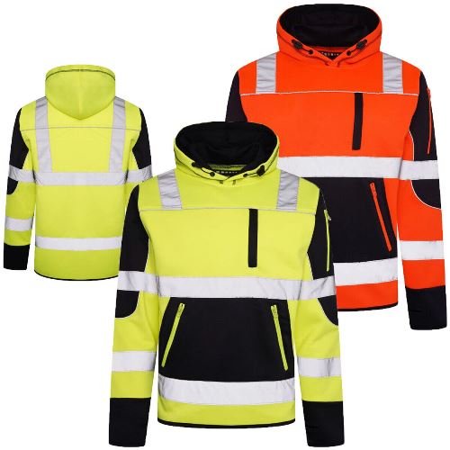 Aviator AV042 hi vis fleece hoodie main image