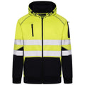 Aviator AV036 hi vis zip hoodie front view