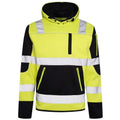 Aviator AV042 hi vis hoodie front view with reflective piping