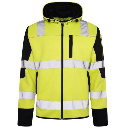 Aviator AV044 hi vis zip hoody pocket detail