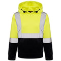 Aviator AV001 kids hi vis hoodie in yellow and navy