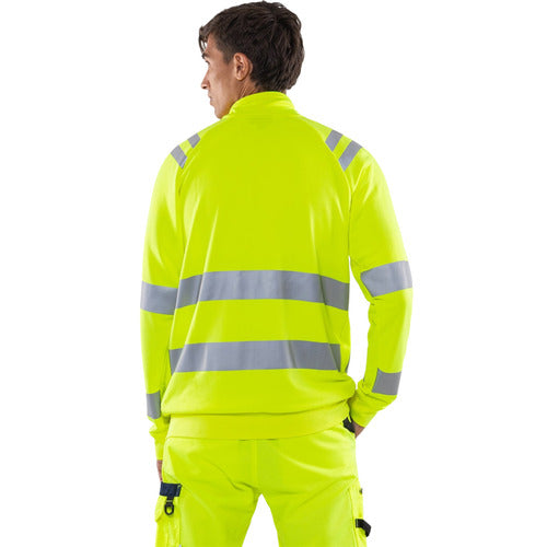 FBH2842 hi vis breathable zipper jacket in yellow detail