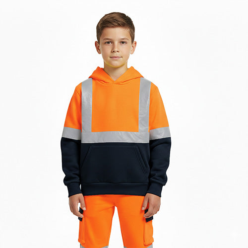 Standsafe HVK008 kids hi vis hoodie front view