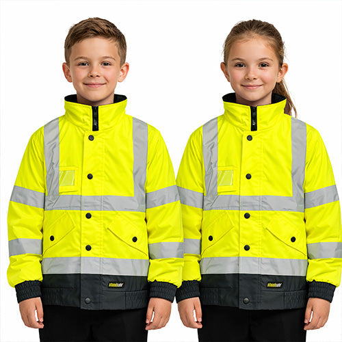 Standsafe HVK025 kids hi vis padded bomber jacket main image
