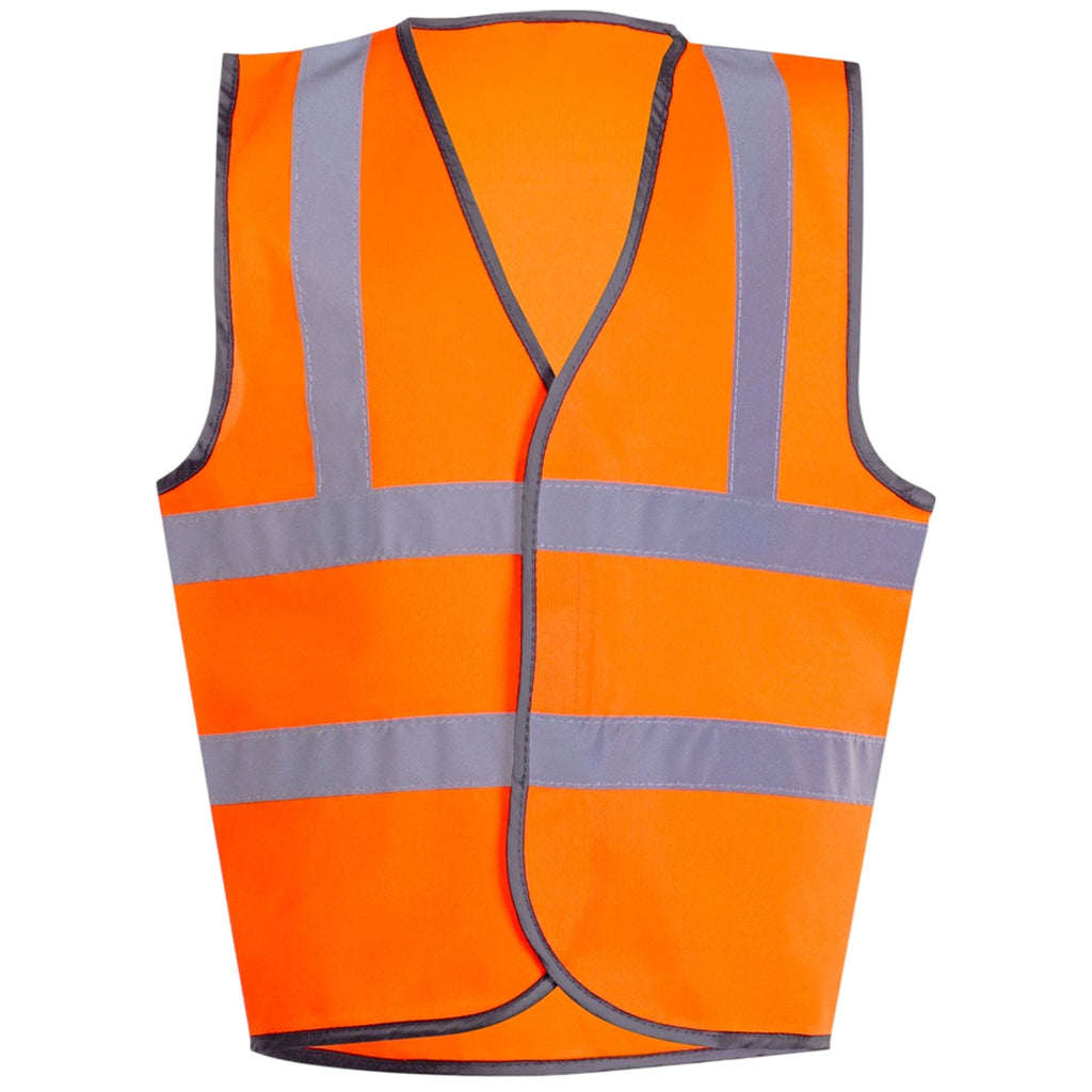 HVK301 kids hi vis safety vest in orange