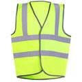 HVK301 kids hi vis safety vest in yellow alternate view
