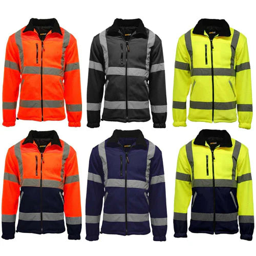 Standsafe HV022 hi vis fleece jacket gallery showing all colours