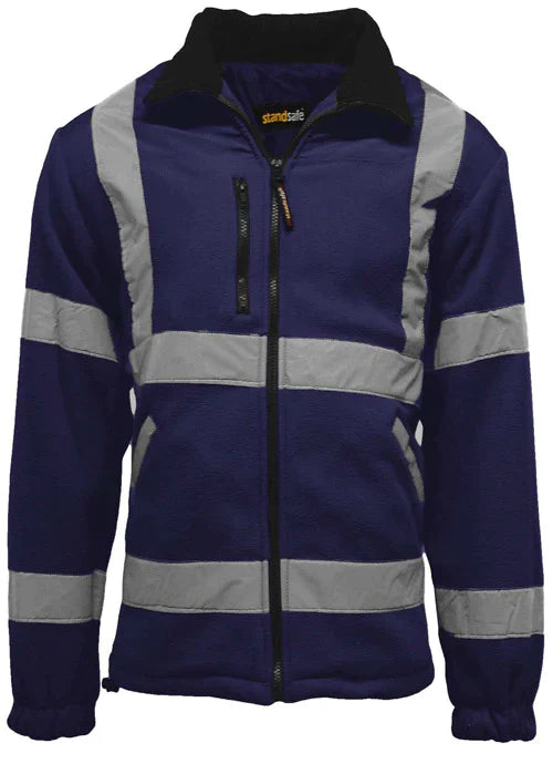 Standsafe HV022 hi vis fleece jacket in navy