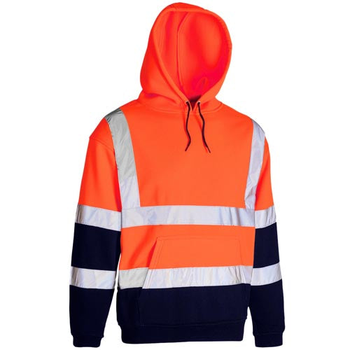 Kapton HV313 hi vis pullover hoodie in orange and navy