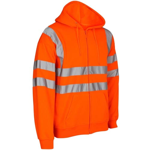 Kapton HV311 hi vis full zip hoodie in orange