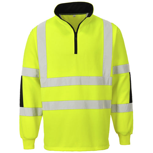 Portwest B308 Xenon hi vis rugby shirt in yellow
