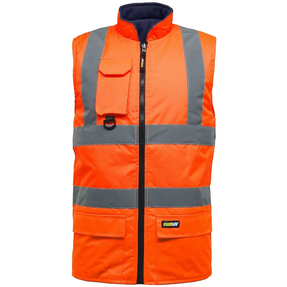 HV037 reversible bodywarmer fleece-lined interior