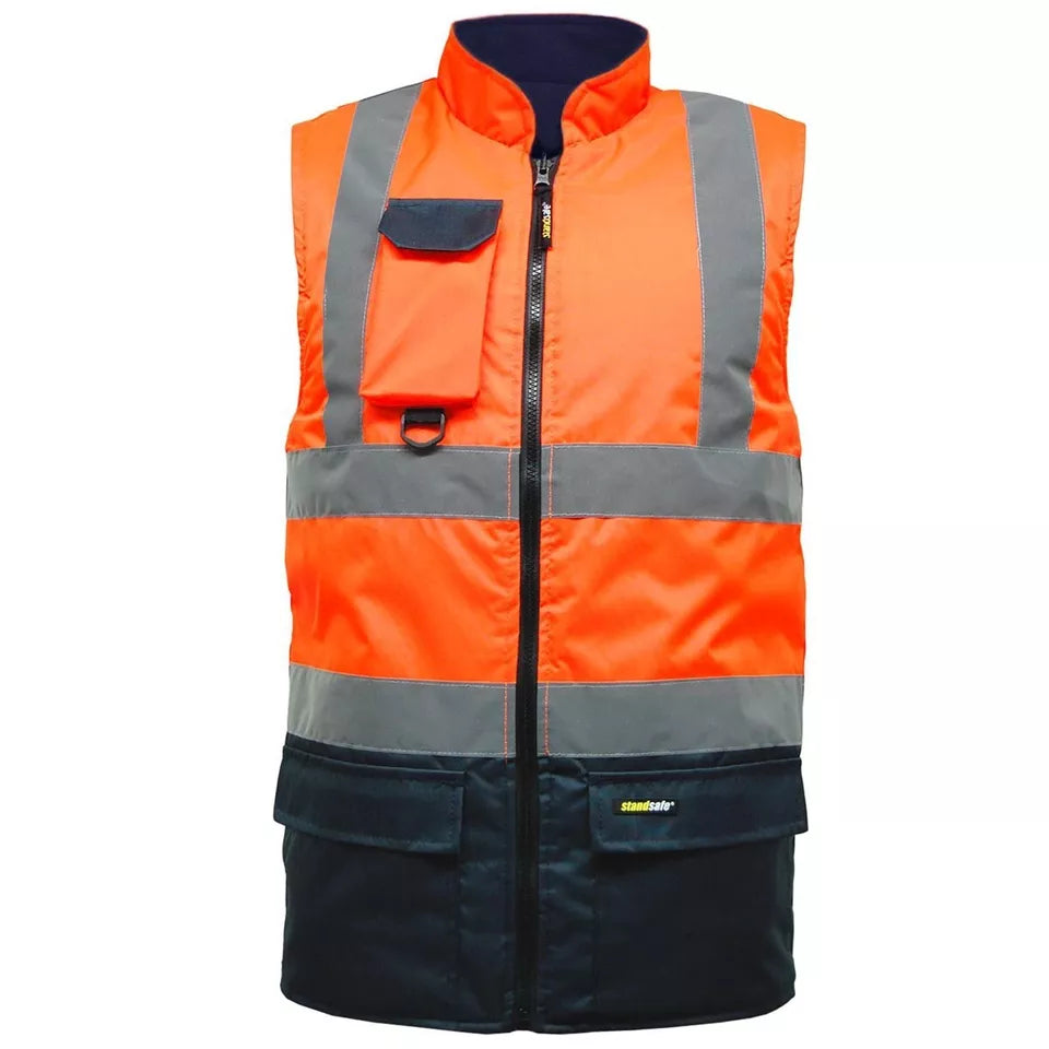 HV037 hi vis reversible bodywarmer detail view
