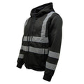 Standsafe HV008 hi vis hooded zipper in black