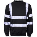 Standsafe HV009 hi vis crew neck sweatshirt in black