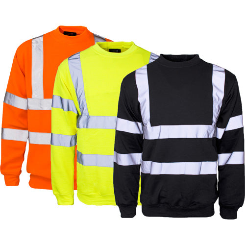 Standsafe HV009 hi vis polycotton crew neck sweatshirt gallery